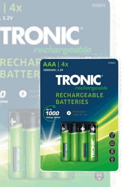 8 Tronic ECO Micro NiMH 12V Rechargeable Batteries