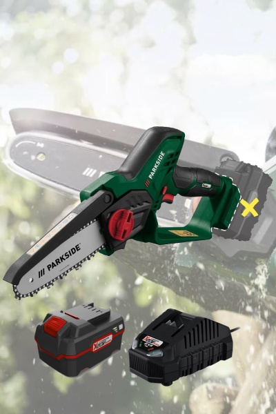  Parkside Mini Chainsaw With Battery And Charger