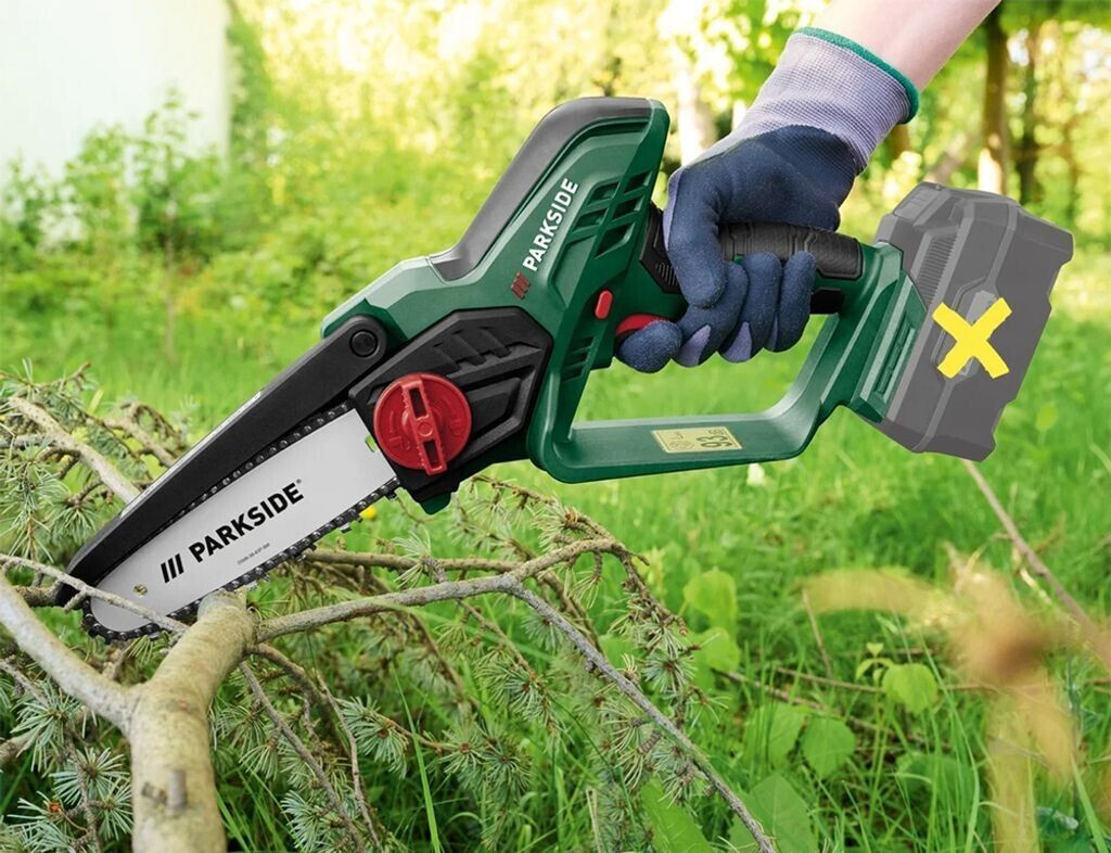  Parkside Mini Chainsaw With Battery And Charger