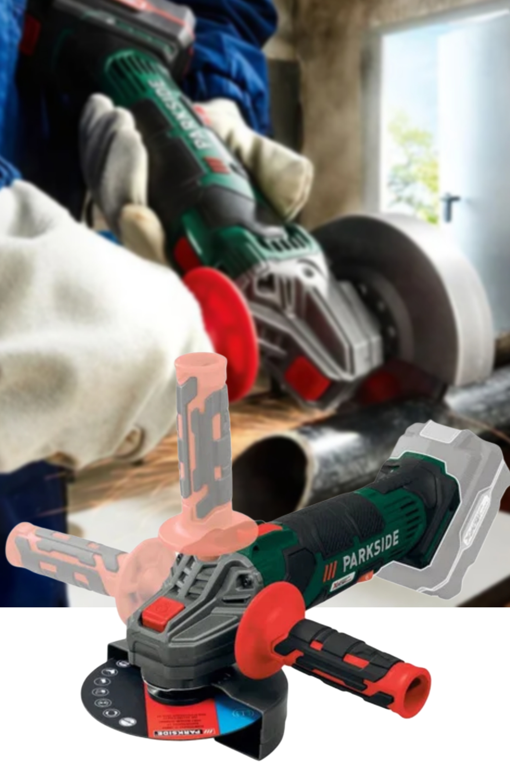 Parkside Cordless Angle Grinder