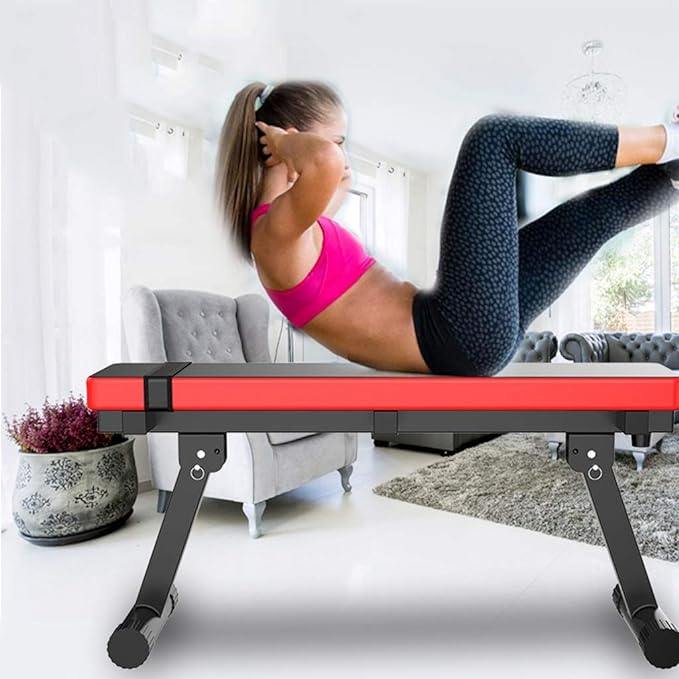 Foldable Flat Weight Bench, Foldable Design Free Assembly Sit Up Workout Bench For Home Gym
