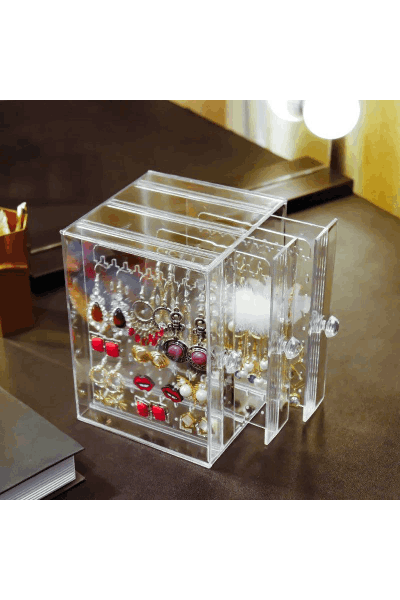 Earring Clear Acrylic Jewelry Storage Box