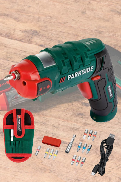 Parkside Multi-Tip Cordless Screwdriver. Rapidfire 2.2