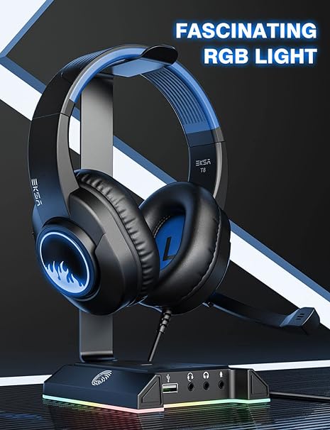  Eksa T8 Ps4 Gaming Wired Over Ear Headphones With Mic 