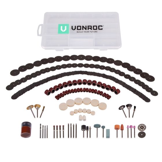 VONROC SET OF ROTARY MULTIFUNCTION TOOL ACCESSORIES
