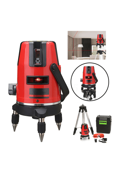 5 Line 6 Point Professional Laser Level With Tripod Red Automatic Self