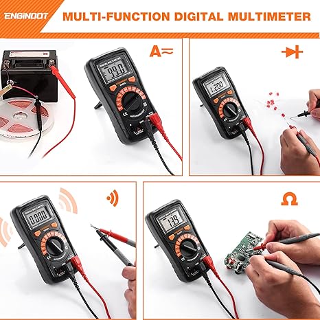 ENGiNDOT Auto Range Digital Voltmeter Ohmmeter For AC/DC Voltage 