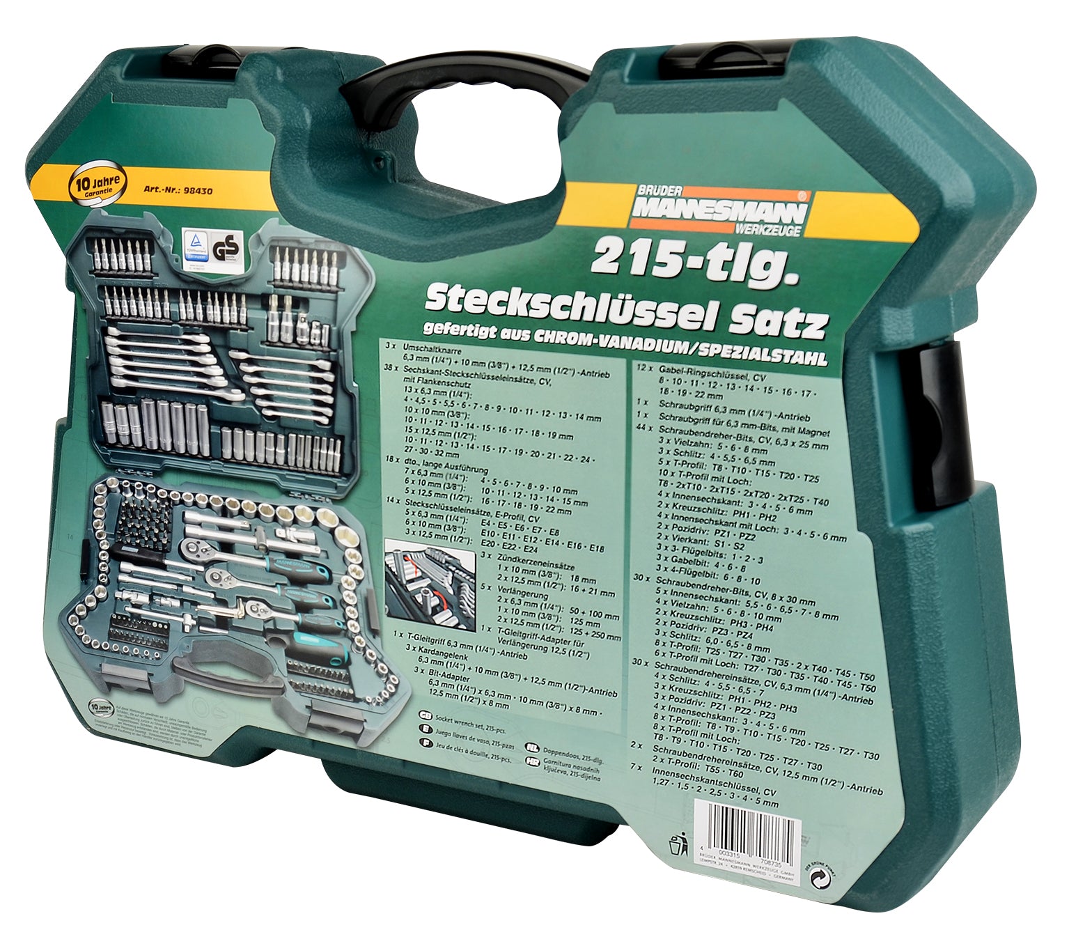 Mannesmann 215 Piece Socket Wrench Set