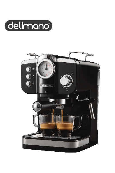 High Delimano Espresso Coffee Machine Delux Noir