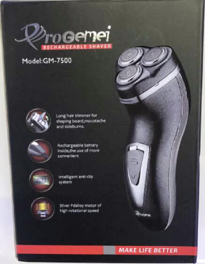 Progemei New Rechargeable Shaver/Smother-GM-7500-GREY
