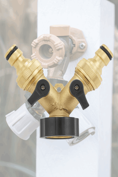 Parkside Two-Way Brass Hose Splitter