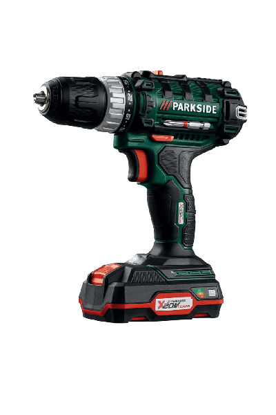 PARKSIDE Cordless Drill-Driver Set PABS 20-LI-E6 With Battery 2AH And Charger