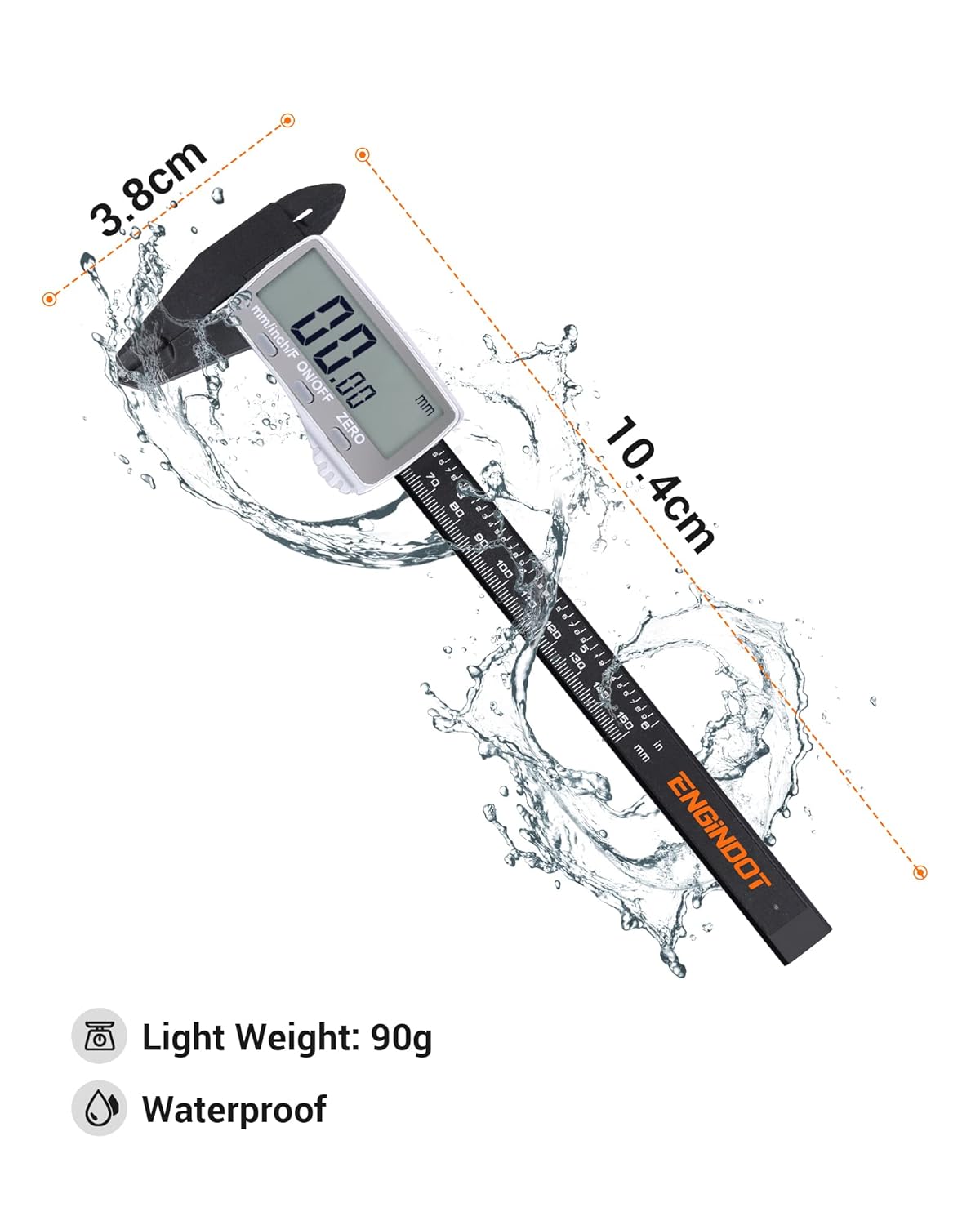 Digital Caliper, ENGiNDOT 0-6" Inch/150mm 