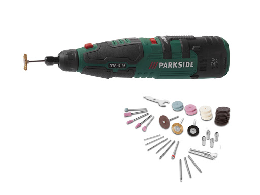 Parkside 12V Cordless Multi-Grinder And Accessories Set1