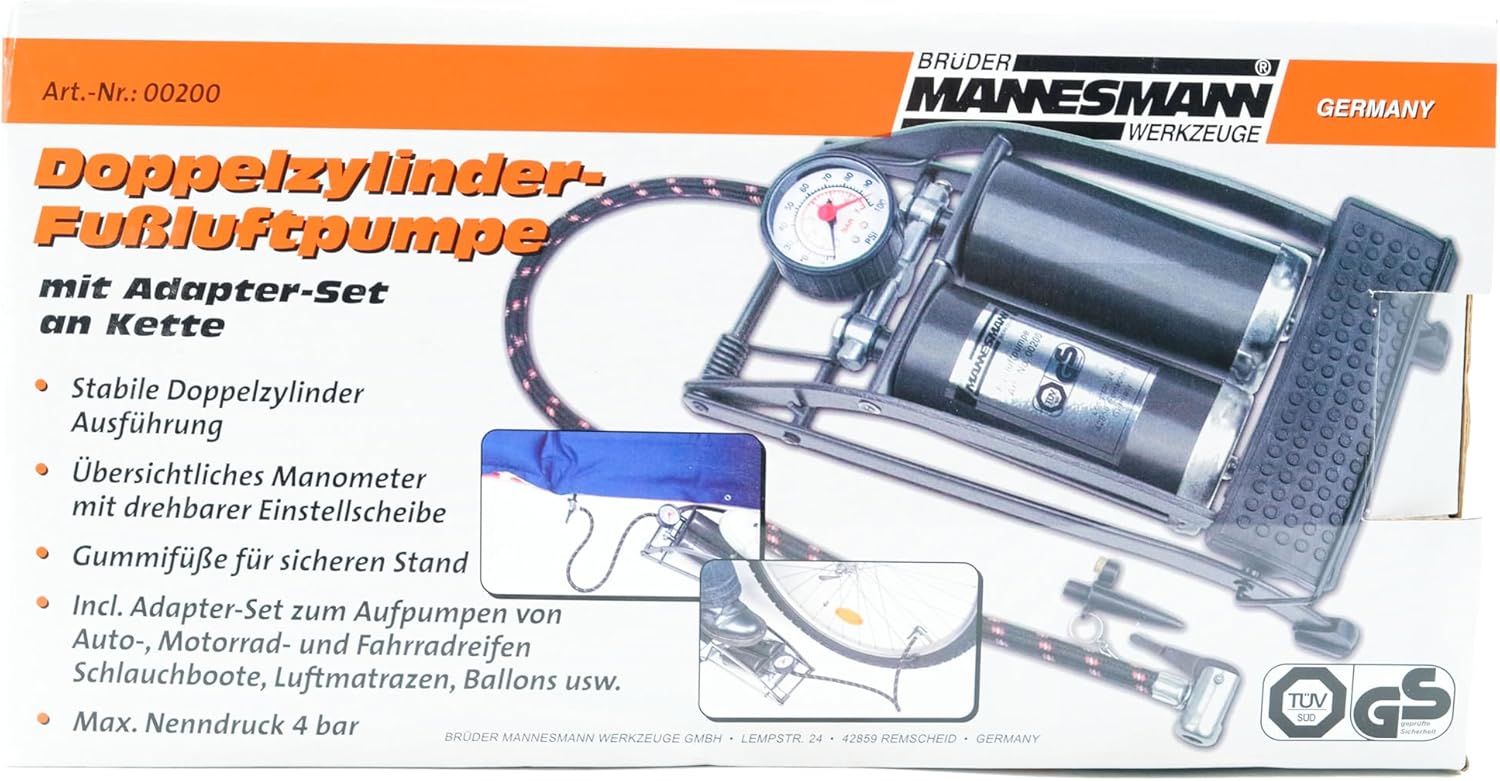 Mannesmann Double Cylinder Foot Pump