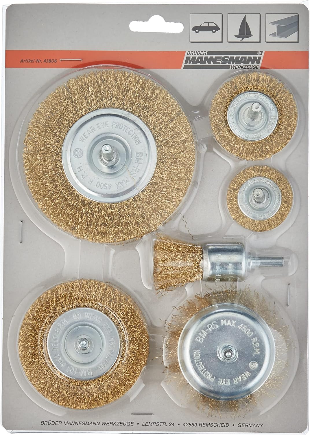 Mannesmann 6-Piece Wire Brush Set