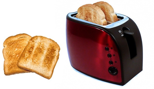 Silvercrest Red Metalic Design Toaster 826 W