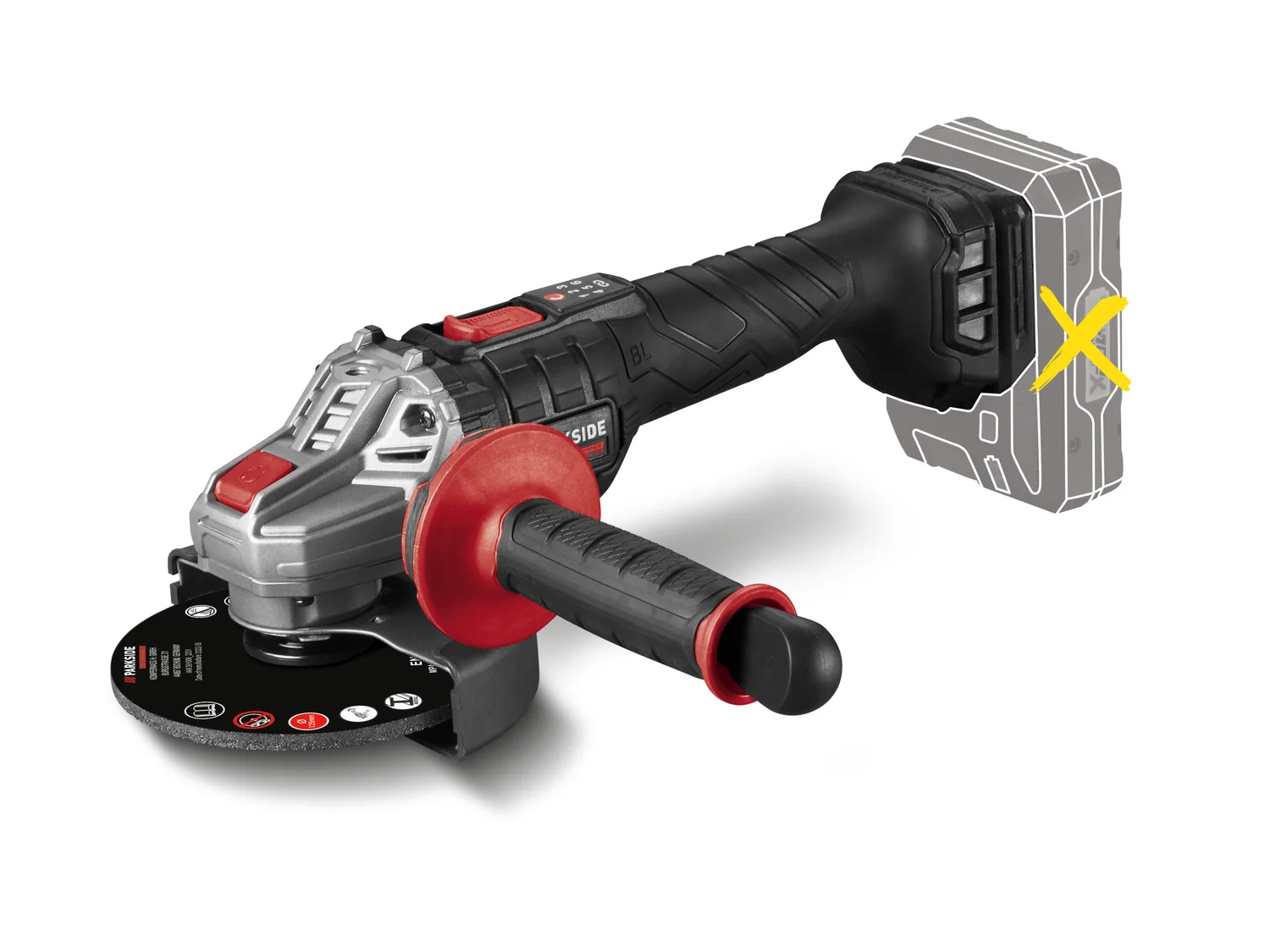 Parkside Performance Cordless Angle Grinder Pwsap 20-li D4