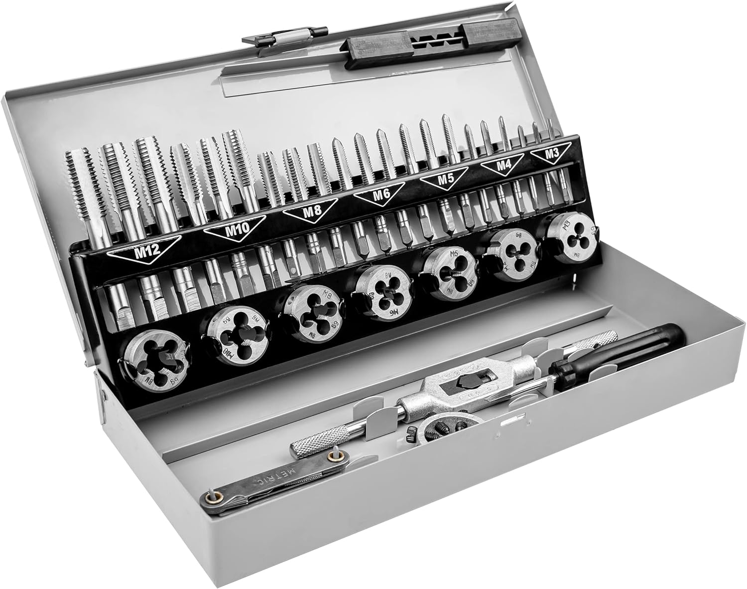 Brüder Mannesmann M53250-B Thread Cutting Tool Set, 32 Pieces