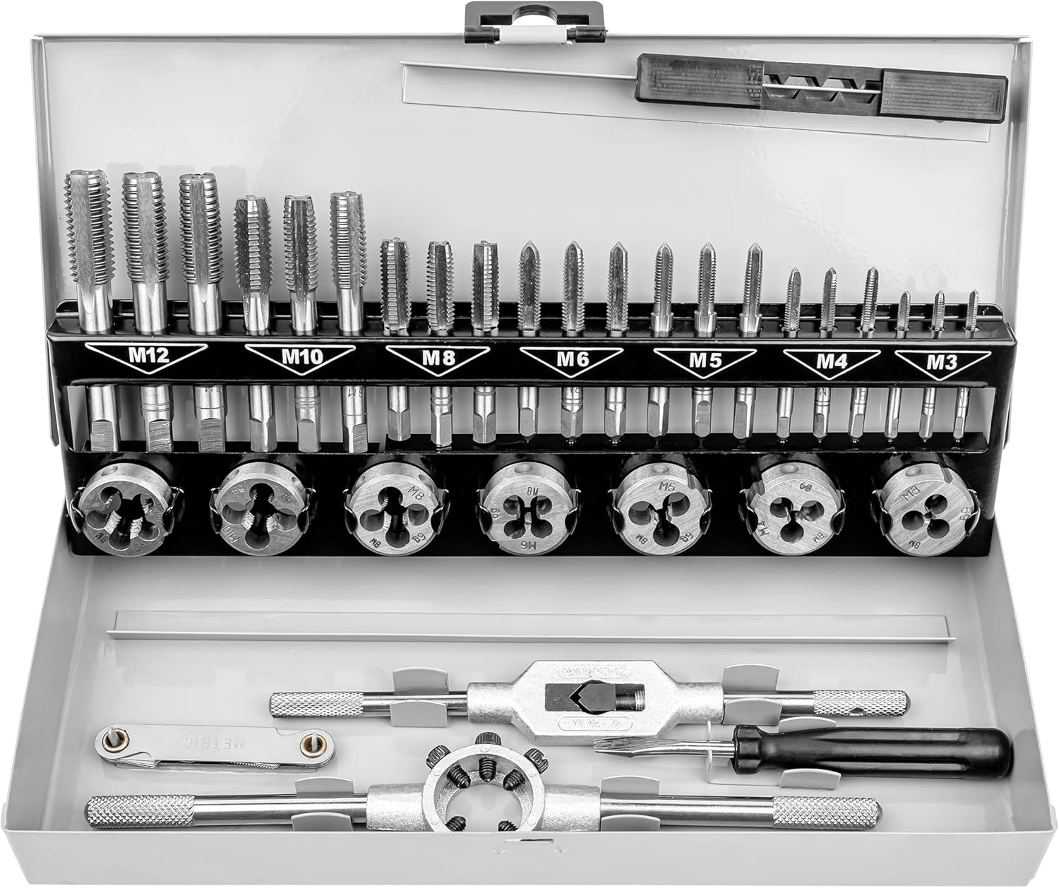 Brüder Mannesmann M53250-B Thread Cutting Tool Set, 32 Pieces