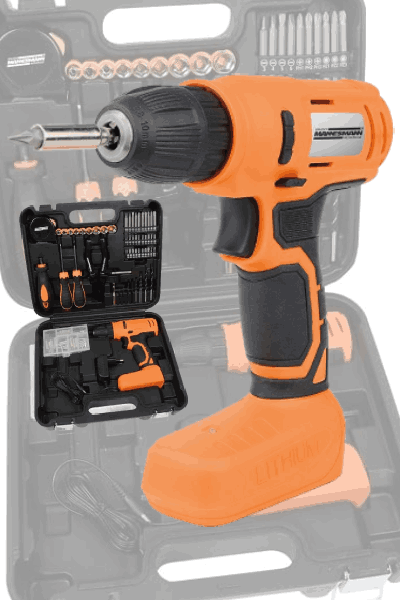 Brüder Mannesmann  Cordless Drill With 55-Piece Tool Assortment