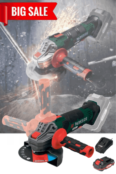 PARKSIDE® PWSA 20-Li B3 Cordless Angle Grinder With 1 Battery 2 Ah