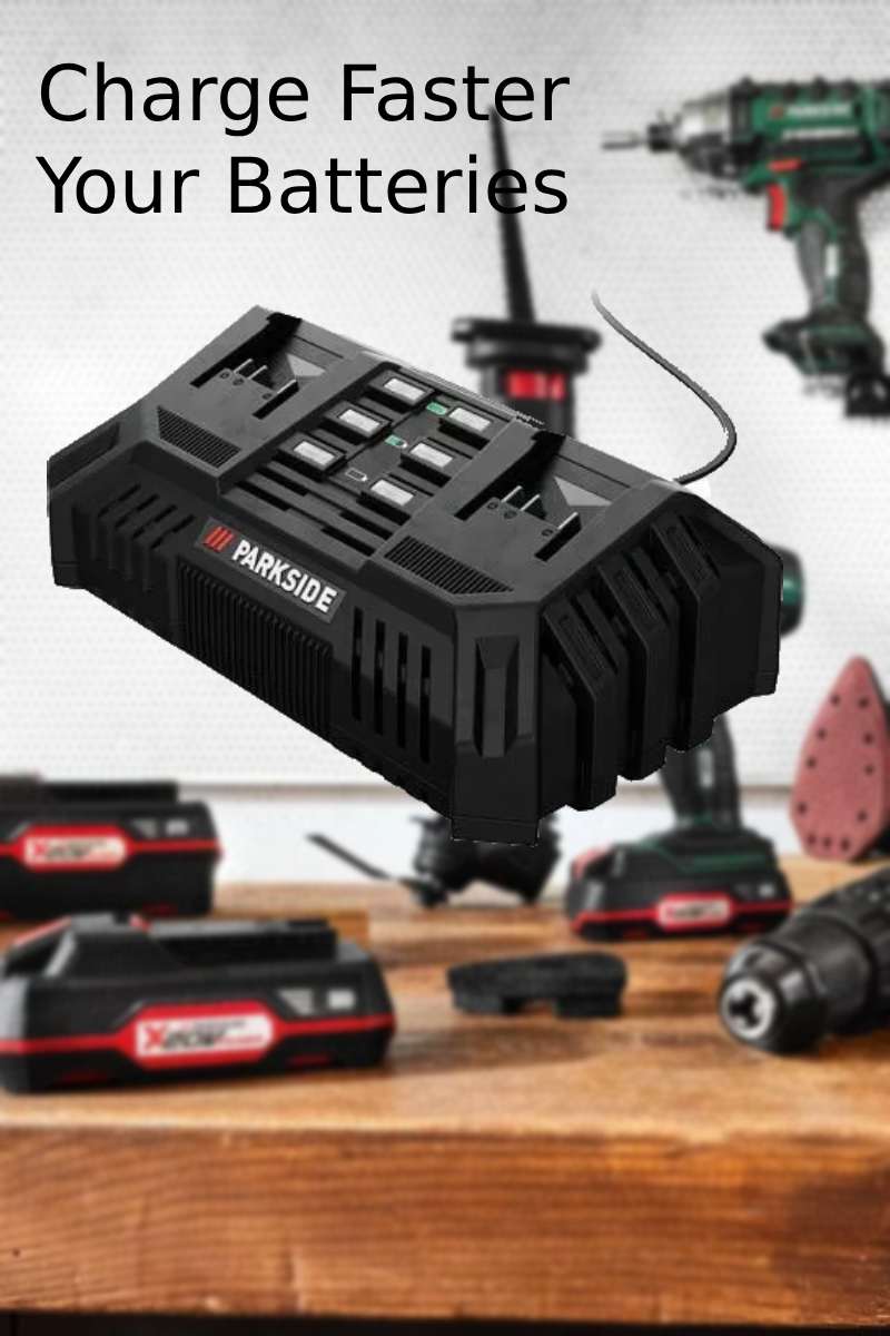 Parkside Dual Quick Battery Charger 20V PDSLG 20 A1 / 2 X 4.5A / BARE UNIT