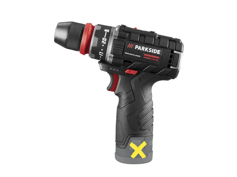 PARKSIDE PERFORMANCE® PBSPA 12 D4 Cordless Drill/Driver, 12 V