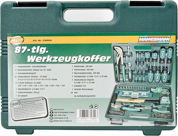 Brüder Mannesmann Tools Tool Case Set Of 87