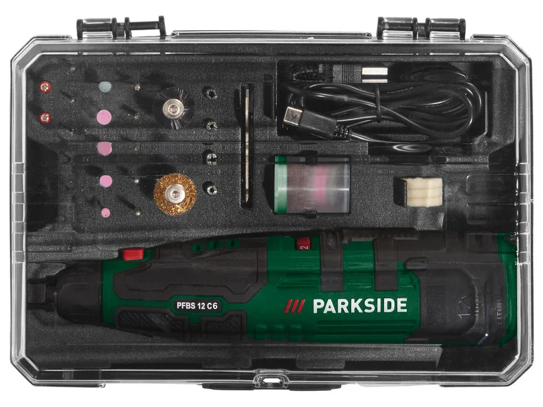 Parkside PFBS 12 B6 Cordless Precision Drill Grinder, 12 V