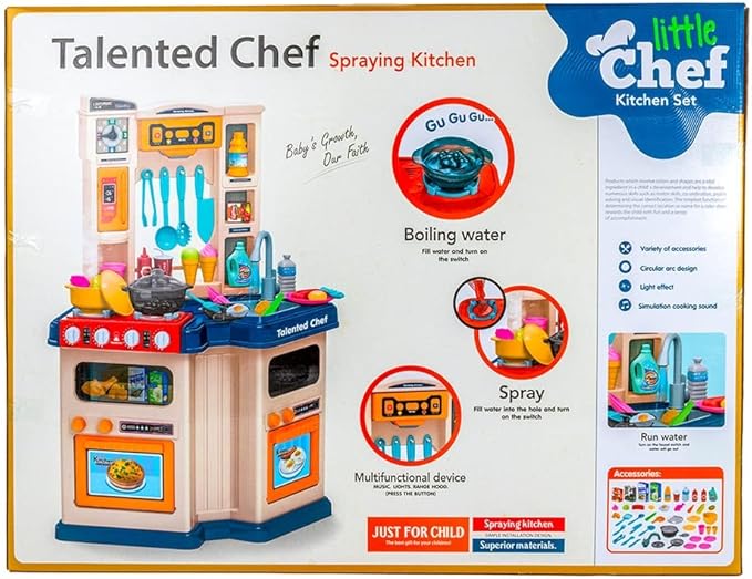 Alented Chef Spraying Kitchen Toy Set 67 Pieces