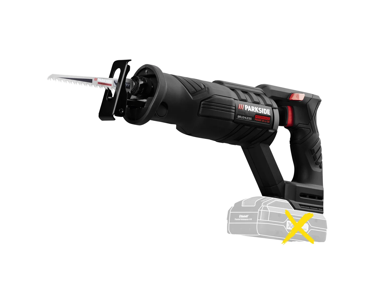 Martzon PARKSIDE Cordless Reciprocating Saw Performance X20V PSSAP 20 Brushless Without Battery Without Charger