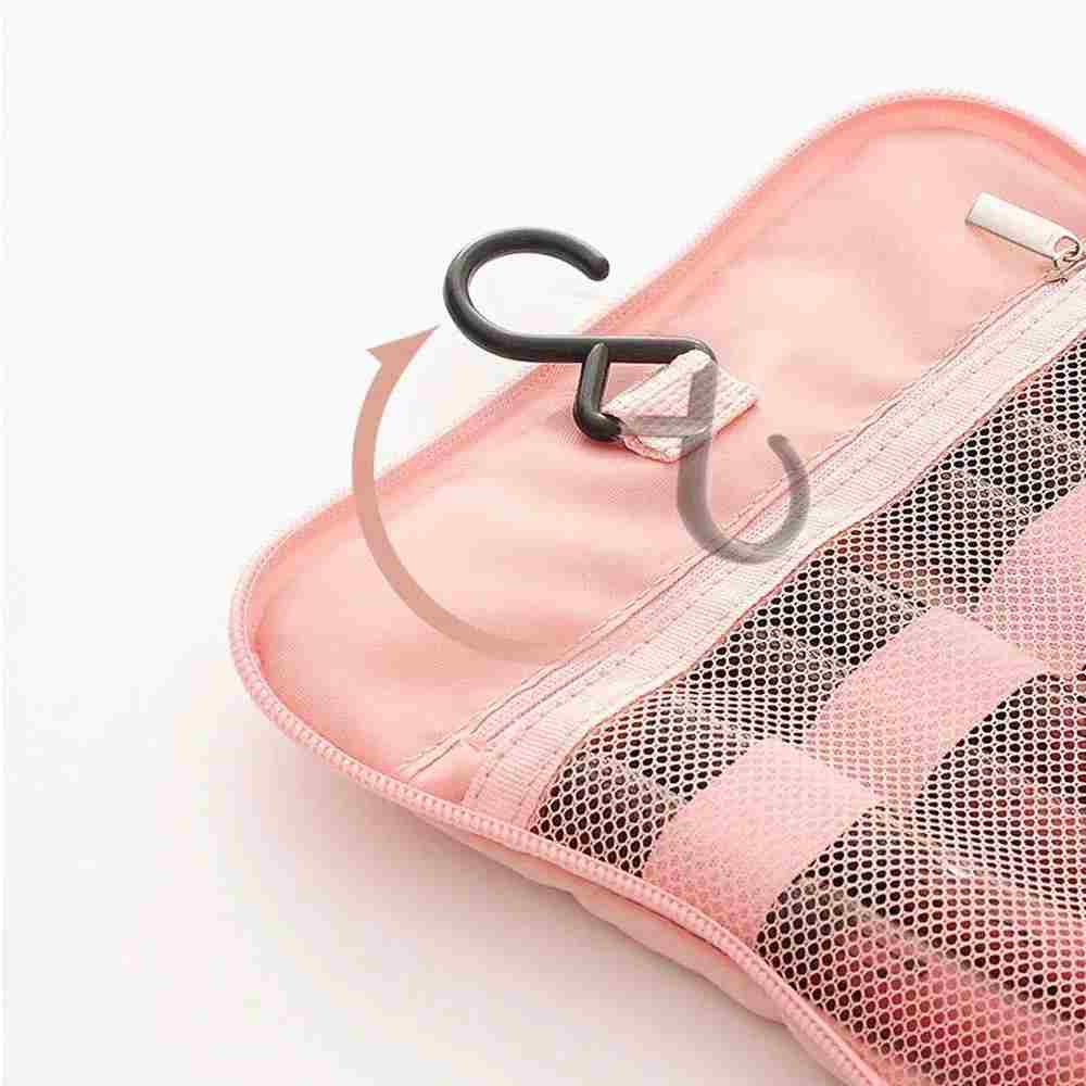 Cation Waterproof Toiletry Bags, Portable Cosmetic Makeup Organizer, Travel Wash Bag With Hook
