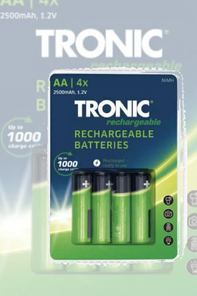 Tronic ECO Micro NiMH Rechargeable Batteries AA 1.2v 2500Mah