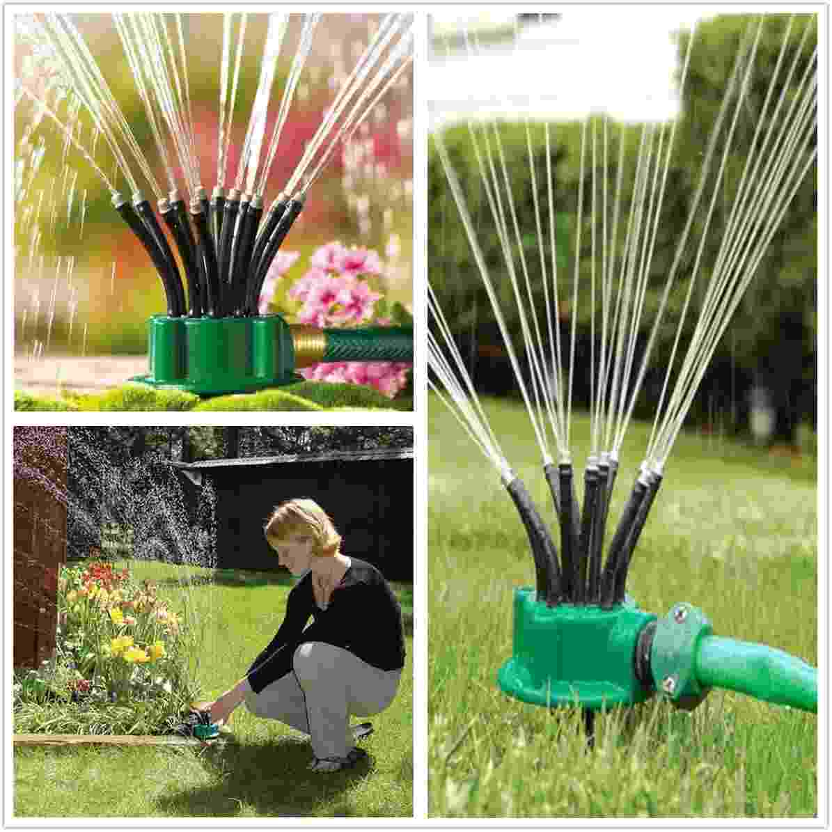 Luckynono Multifunctional Garden Sprinkler. 360-degree Garden Automatic Multi-Head Sprinkler