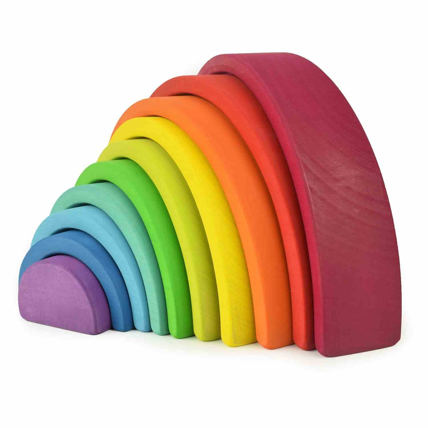 Rainbow Stacker Toy 10pcs Large Montessori Toys 