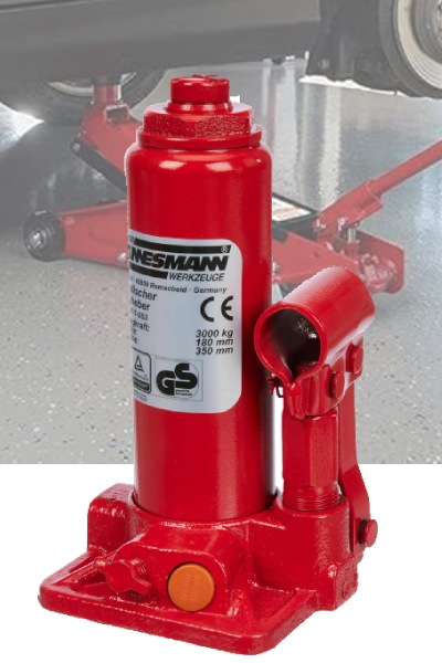 Brüder Mannesmann 007-T-GS3 Hydraulic Trolley Jack Maximum Load 3 Tonnes