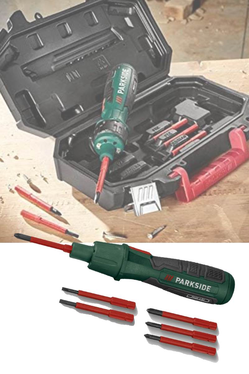 PARKSIDE® Cordless Screwdriver » PASD 4 «, 4 V With 6 Speciale Bits