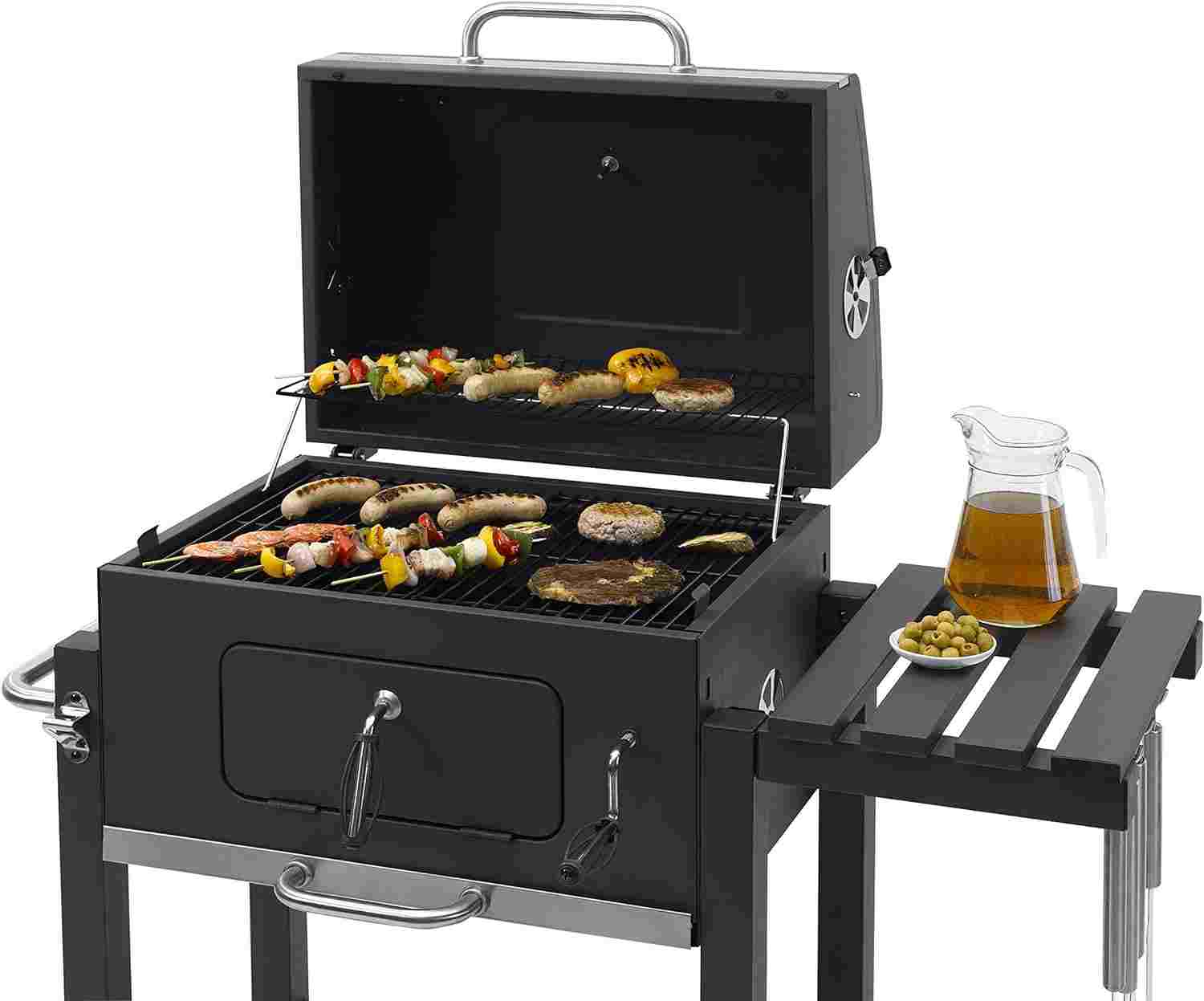 Tepro 1164 Trolley Toronto Click Charcoal Barbecue, 56 X 41.5 Cm, Anthracite/Stainless Steel