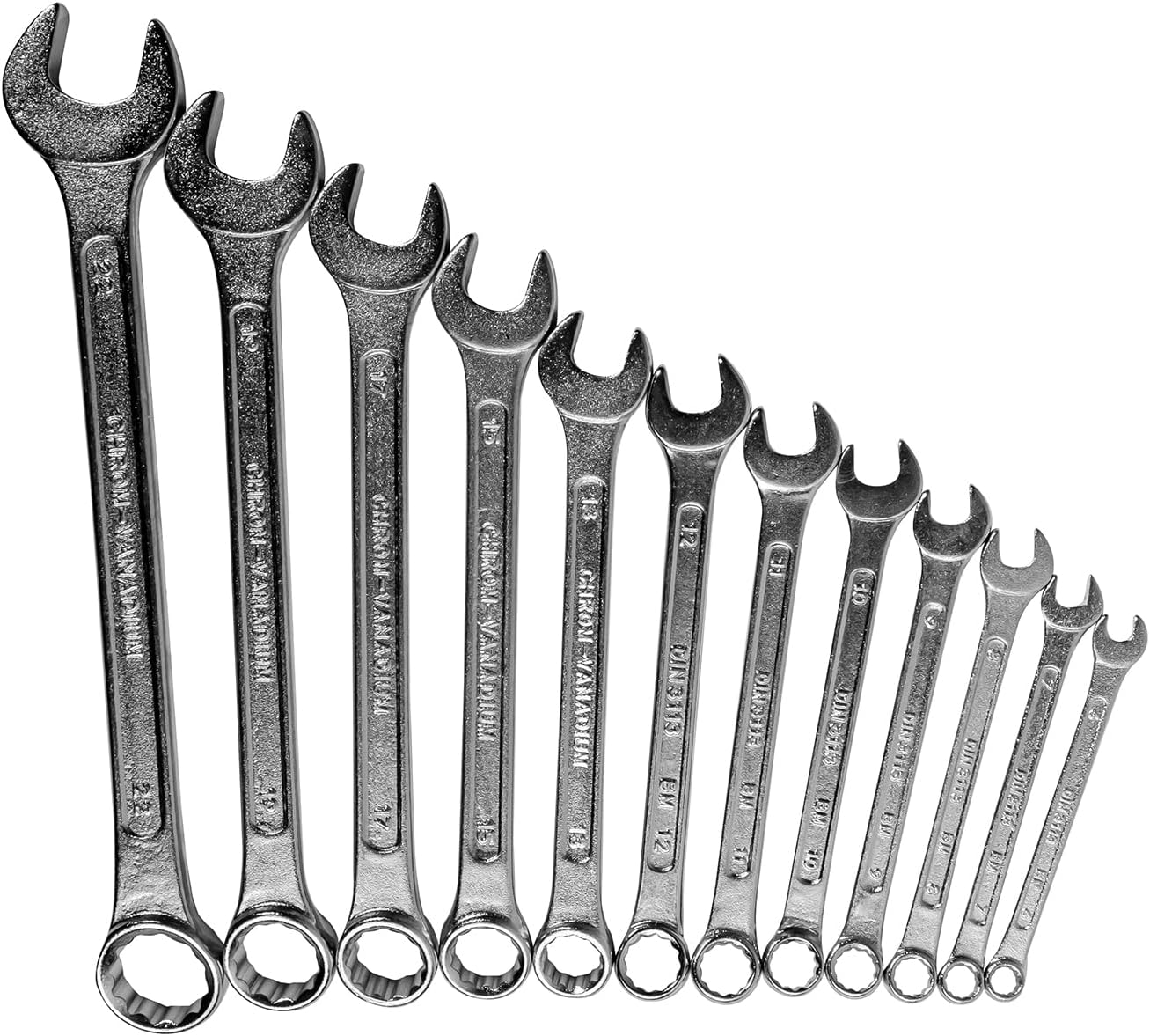 Brüder Mannesmann 19652 Combination Wrench Set 6 To 22 Mm Chrome Vanadium