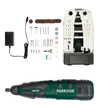 Parkside 12V Cordless Multi-Grinder And Accessories Set1